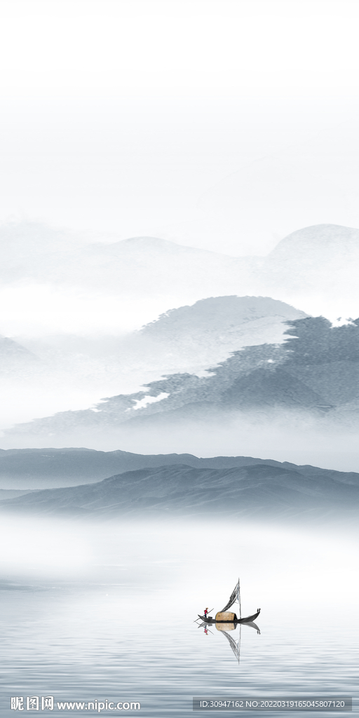 简约 高端玄关山水 TIF分层