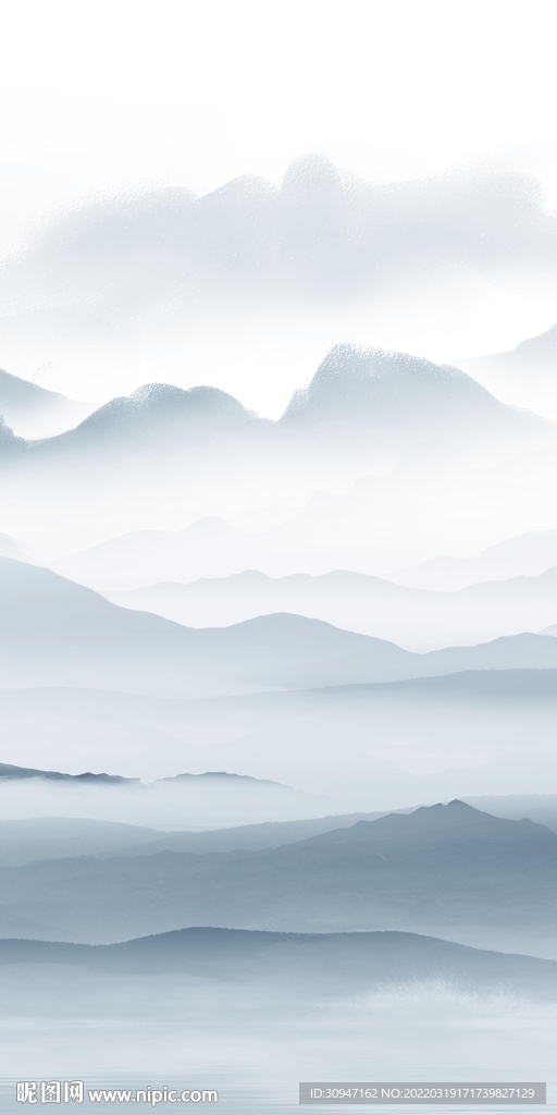 水墨玄关高档山水 TIF分层