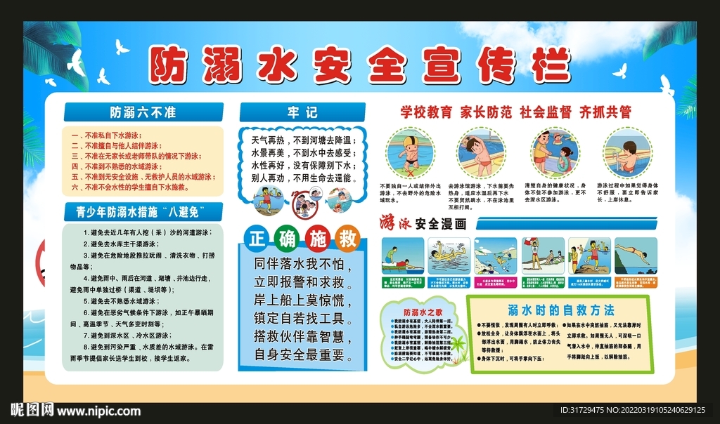 防溺水宣传栏