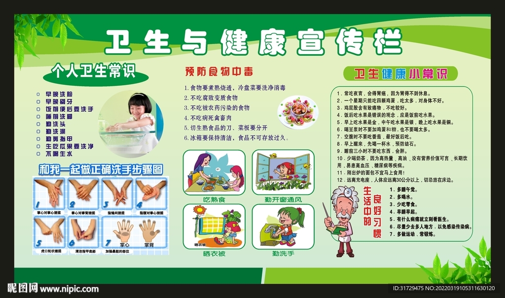 卫生健康宣传栏