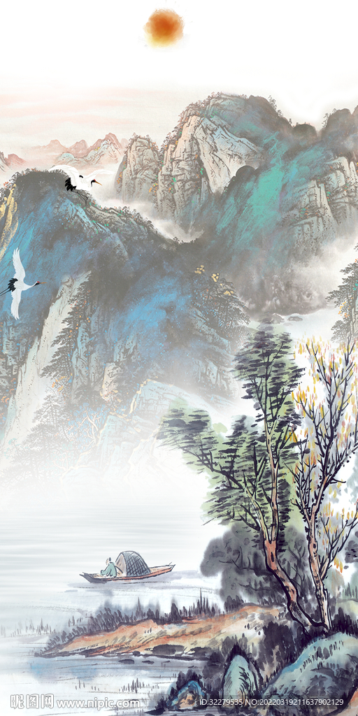 中式简约现代玄关 TIF分层