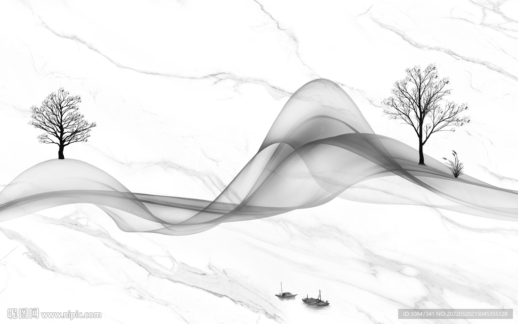 中式 新灰色背景墙 TIF分层