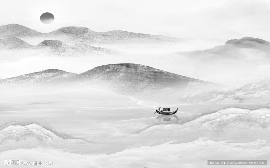 电视卖灰色山水 TIF分层