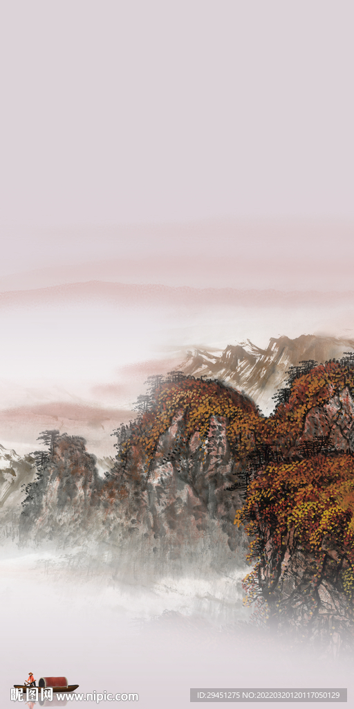 中国风人气简约玄关 tif分层