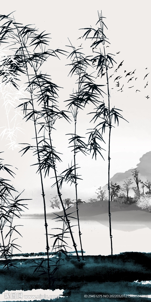 竹子人气简约玄关 tif分层