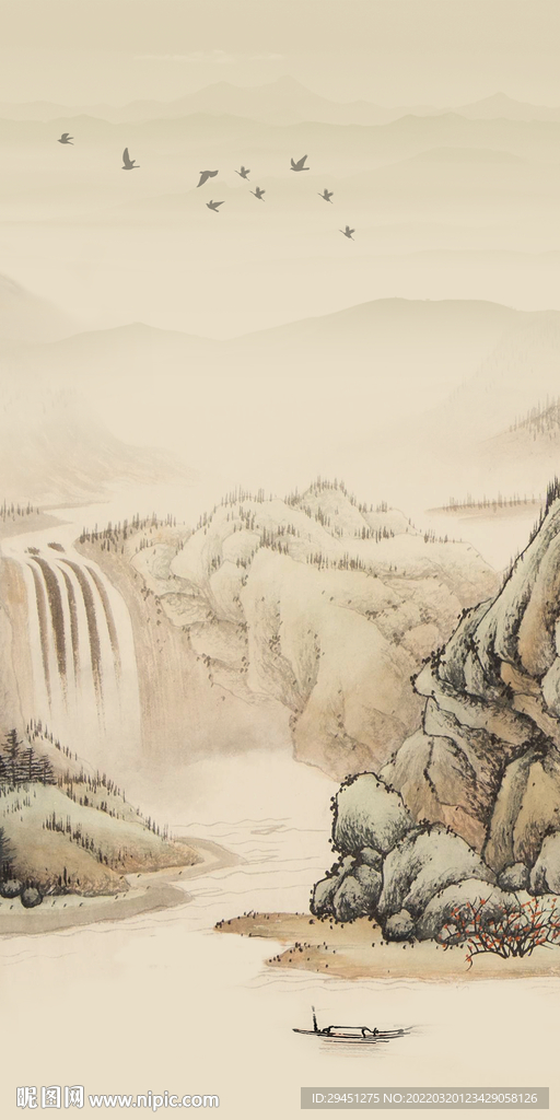 古风 高清现代玄关 tif分层