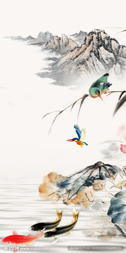 古风人气简约玄关 tif分层