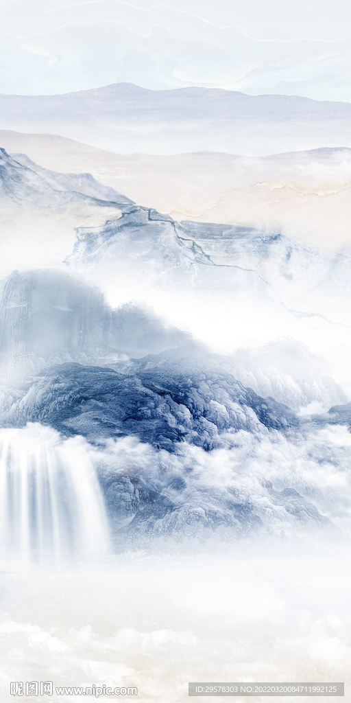 高端最新山水玄关 TIF分层