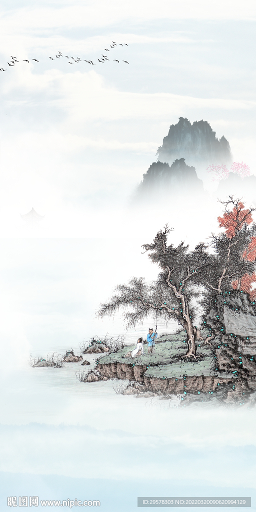 最新 现代山水玄关 TIF分层