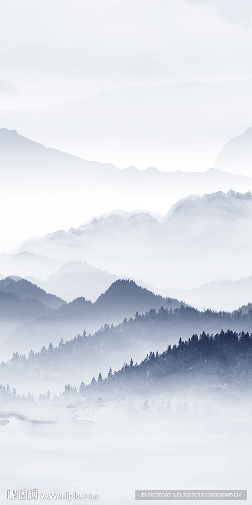 新款现代山水玄关 TIF分层