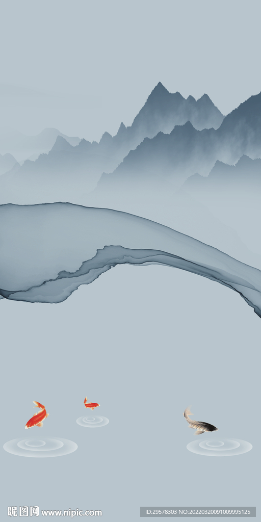 线条最新山水玄关 TIF分层