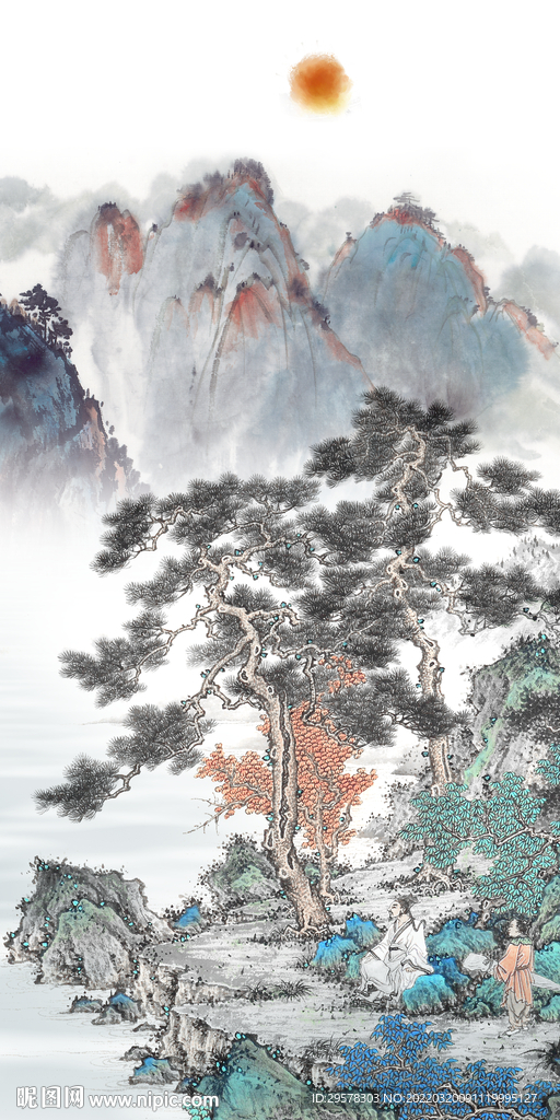 高端现代山水玄关 TIF分层