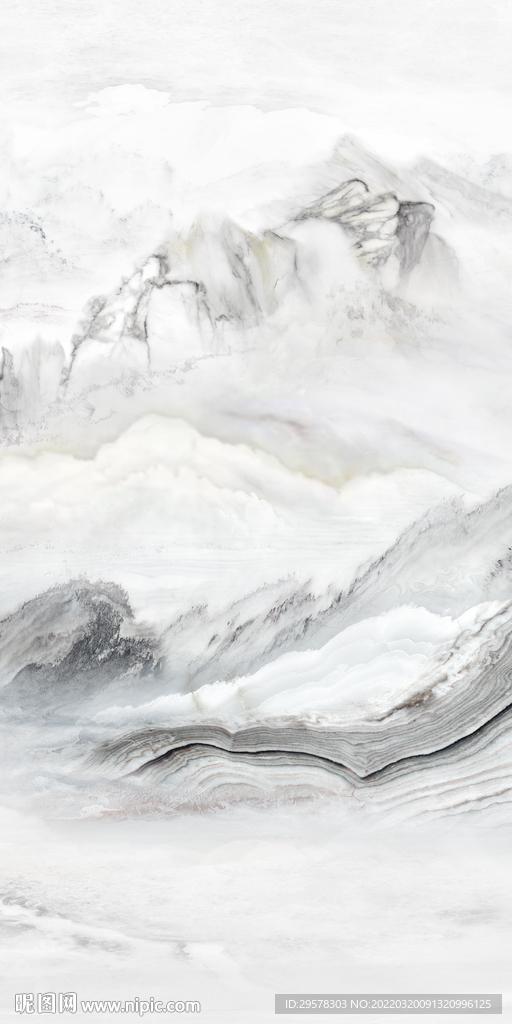 石纹最新山水玄关 TIF分层