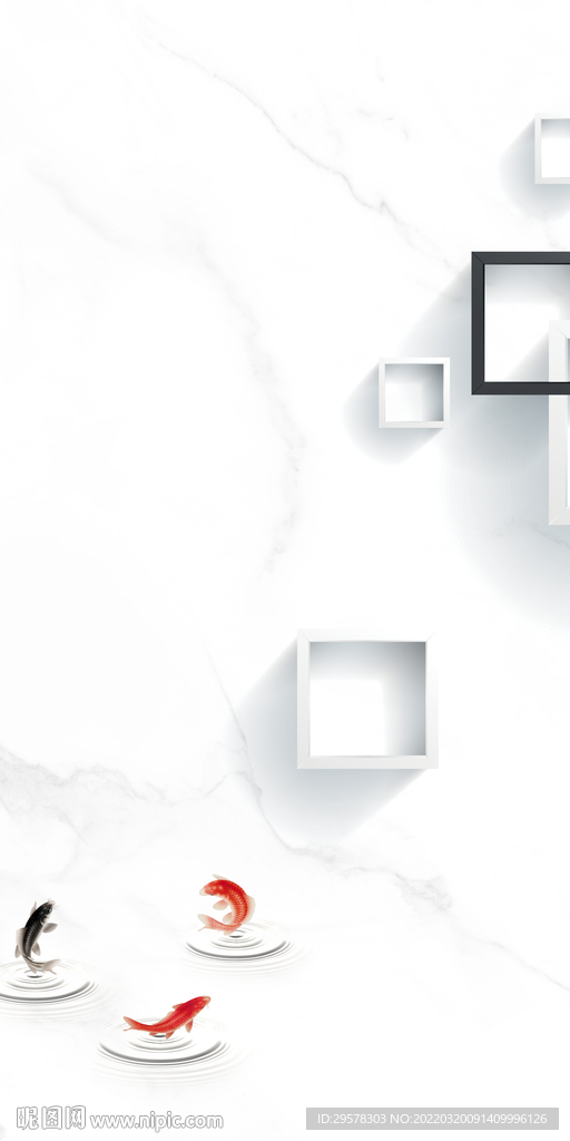 几何 意境玄关山水 TIF分层