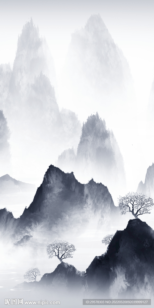 新品中式背景玄关 TIF分层