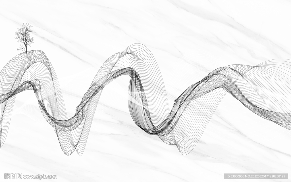 爵士白客厅灰色背景墙tif分层