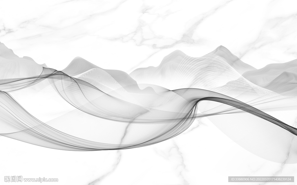 中式 山水电视背景 tif分层