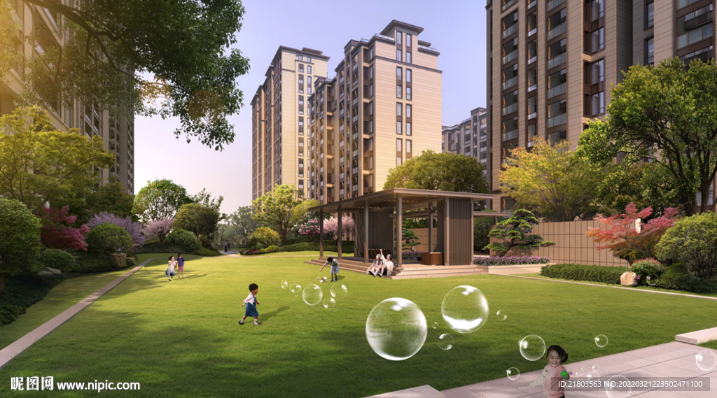 景观效果图住宅效果图小区效果图