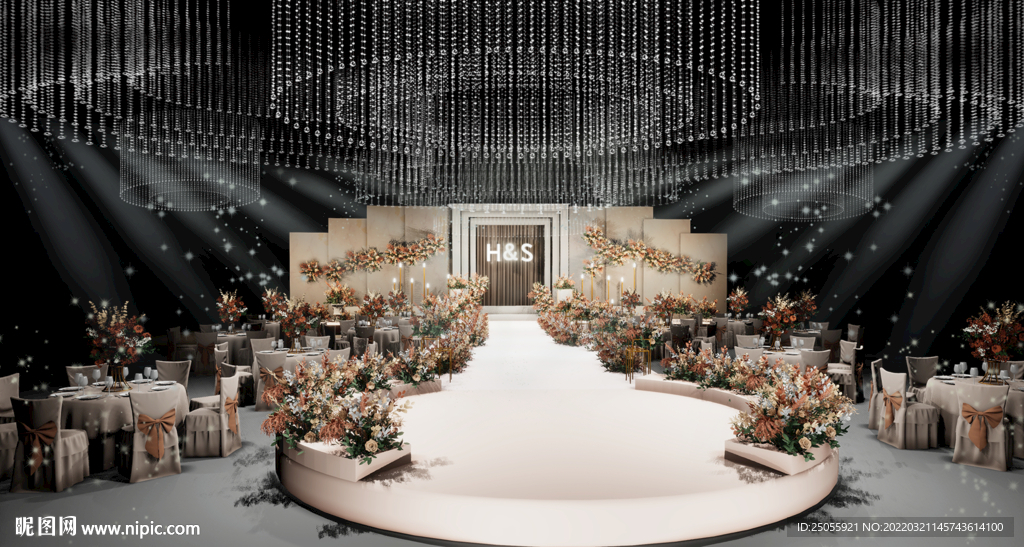 香槟金色高级主题婚礼