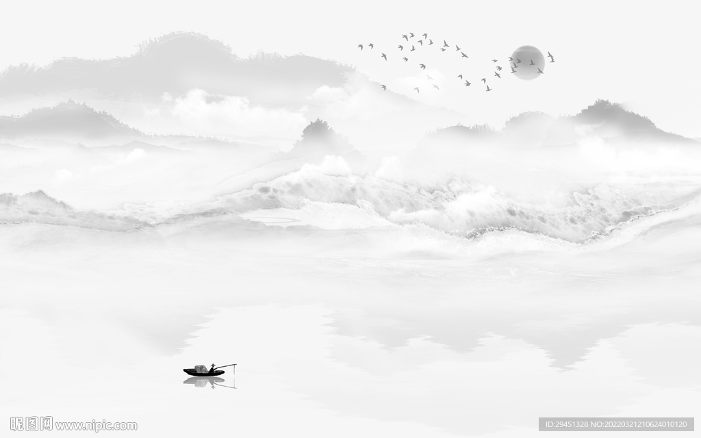 意境 新品背景山水 TIF分层