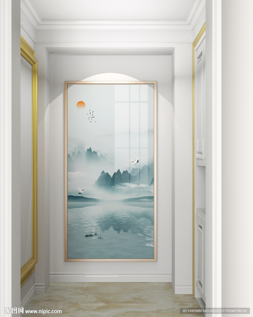 现代山水玄关画