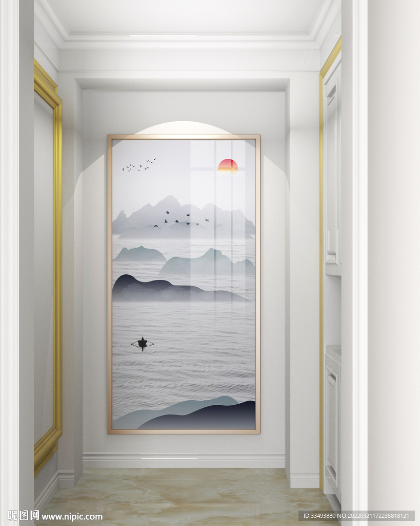 中式山水玄关