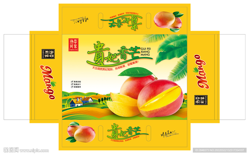 贵妃香芒平面展开图