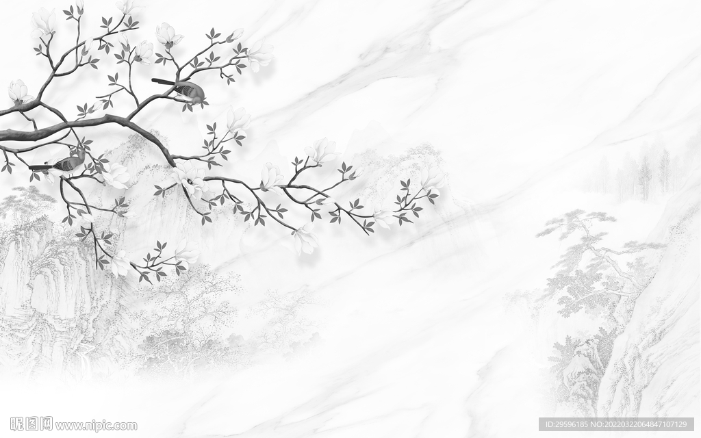 新款客厅最新山水 TIF分层