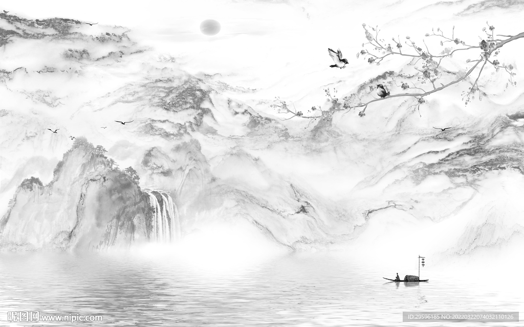 最新意境新款山水 TIF分层