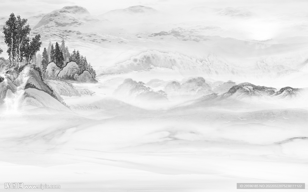 人气 意境新款山水 TIF分层