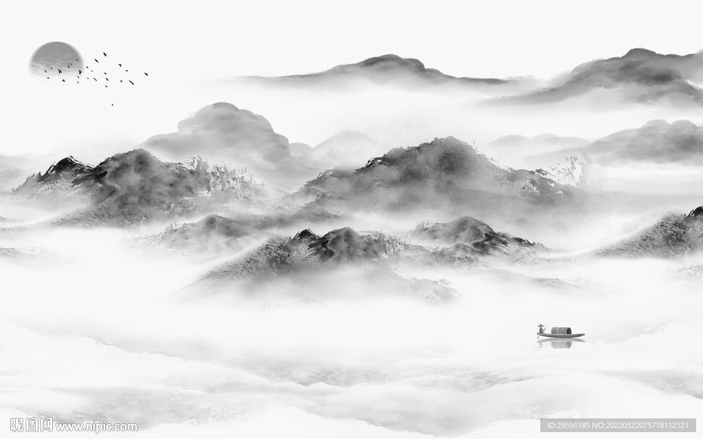 大气意境新款山水 TIF分层