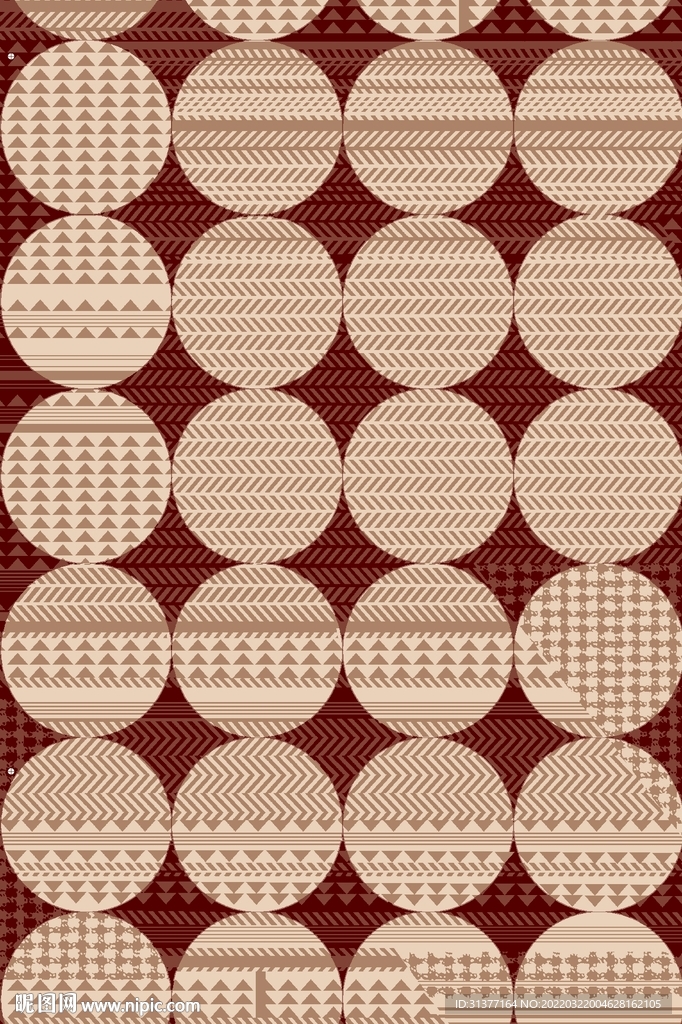 波点几何组合图案