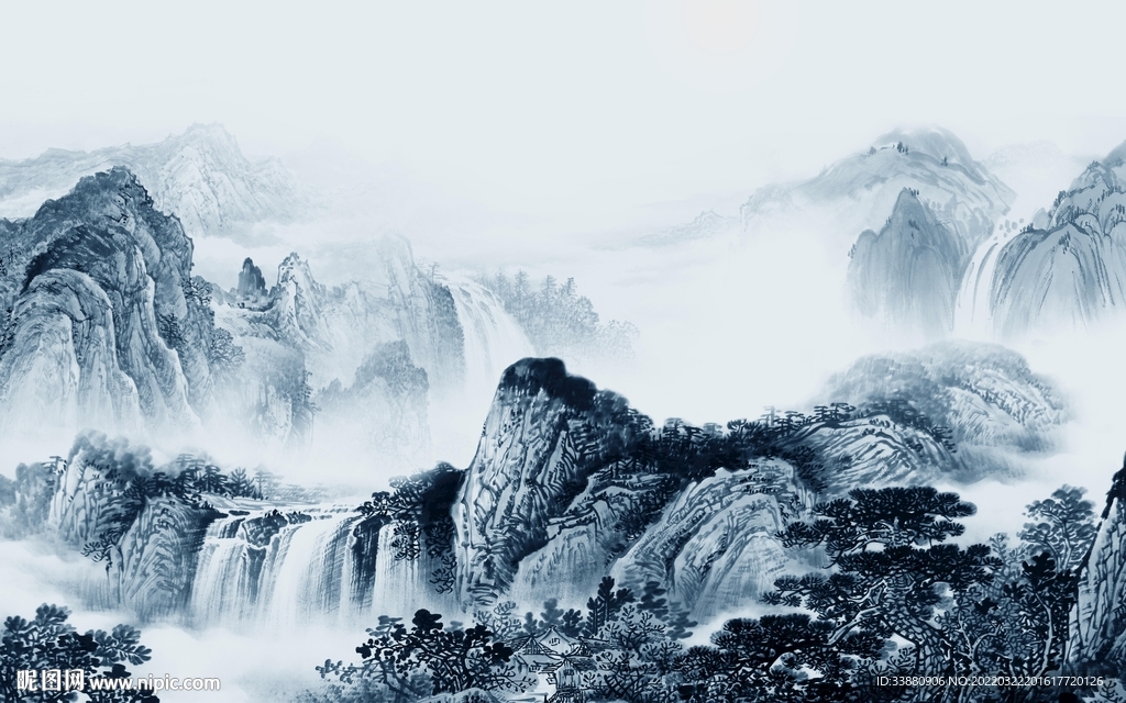 热卖新款别墅山水 tif分层