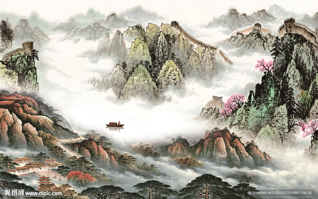 客厅新款别墅山水 tif分层