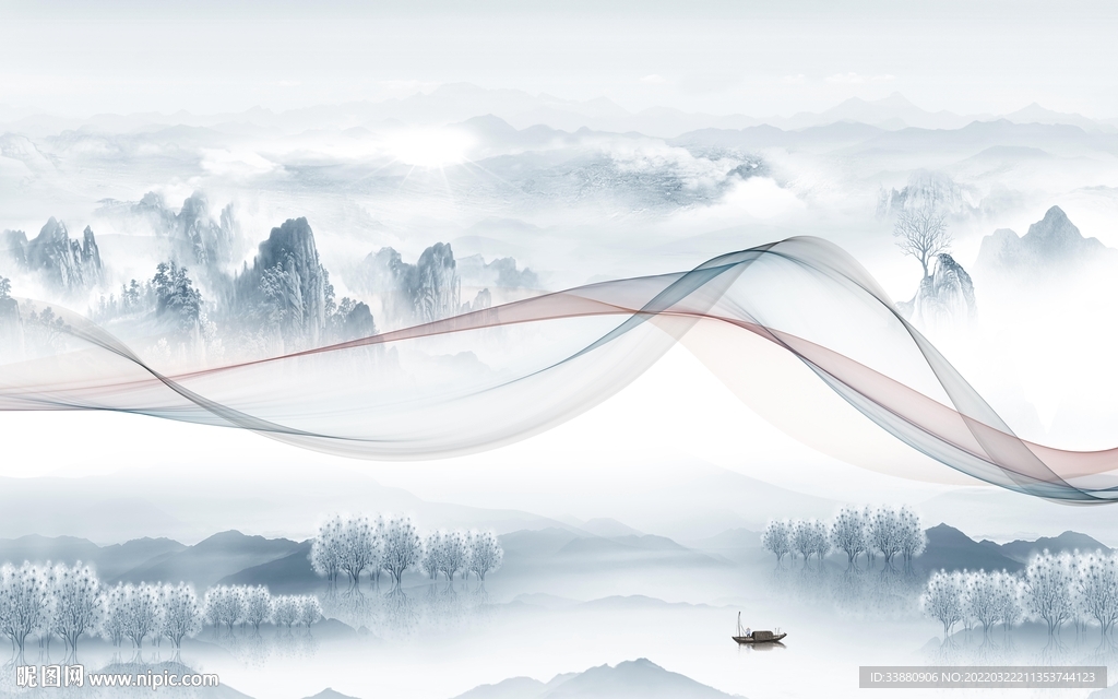 线条 新款别墅山水 tif分层