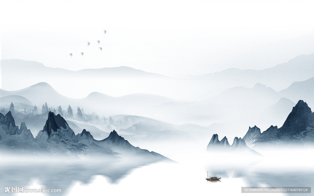 爆款新款别墅山水 tif分层