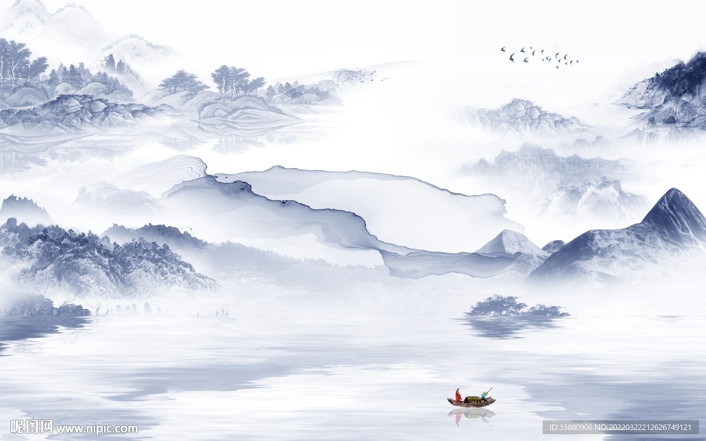 新上架别墅客厅山水 tif分层