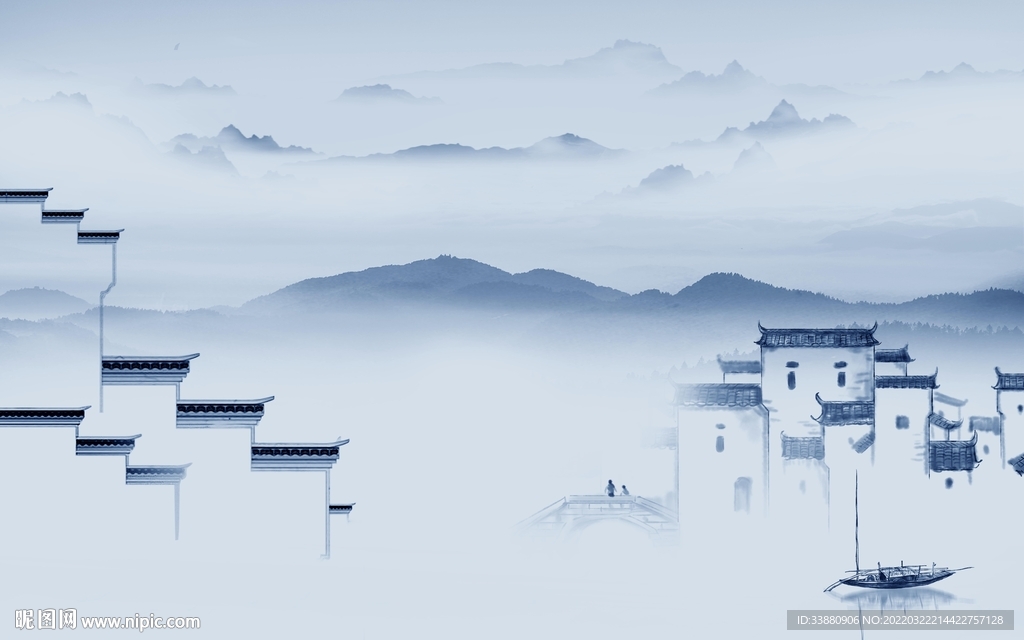 高清 新款别墅山水 tif分层