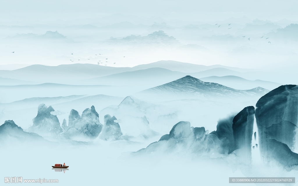 最新 别墅客厅山水 tif分层