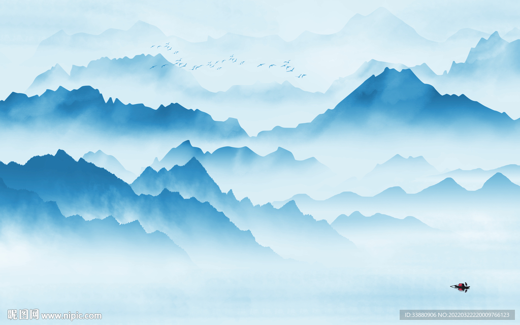 大气 别墅客厅山水 tif分层