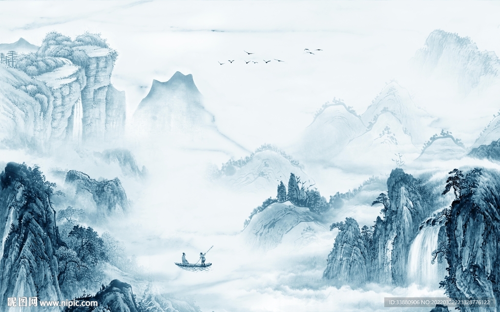 高雅别墅客厅山水 tif分层