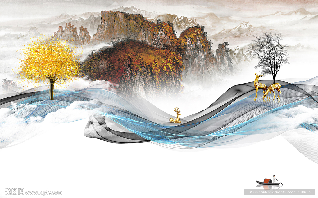 中式风格新山水 tif分层