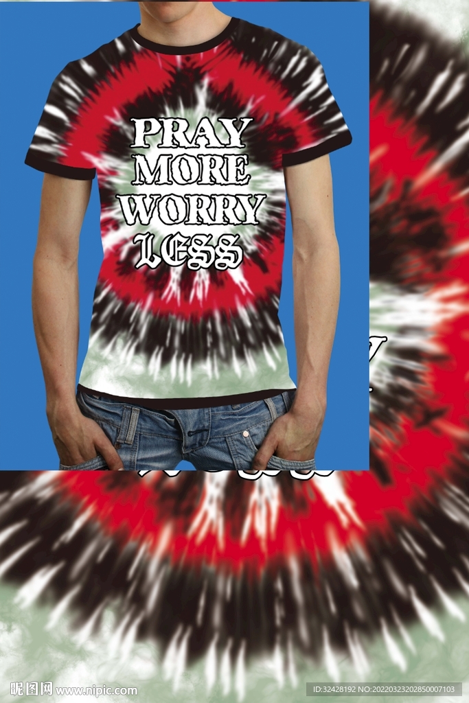 大牌扎染男装印花