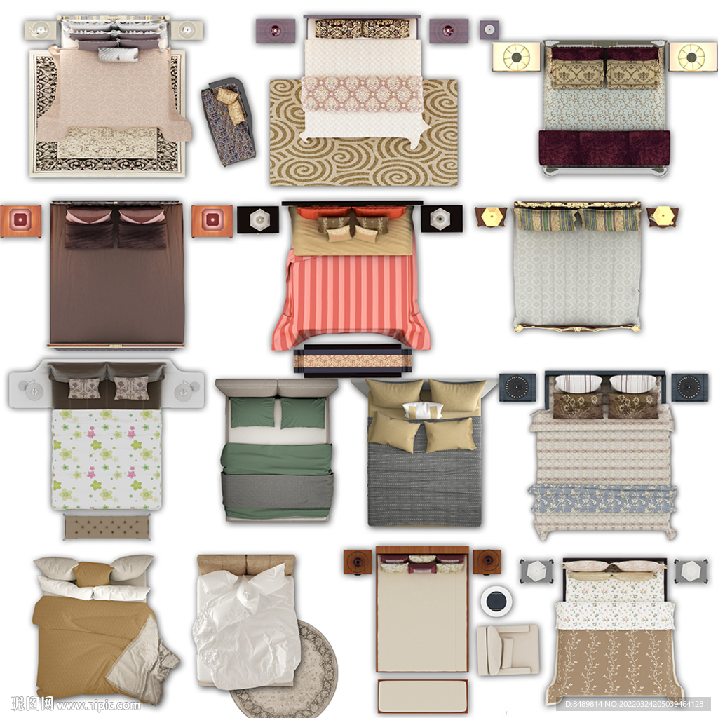 床高清彩平素材PSD图片