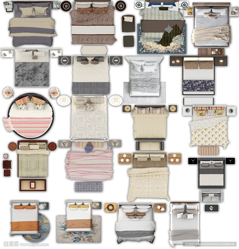 床高清彩平素材PSD图片