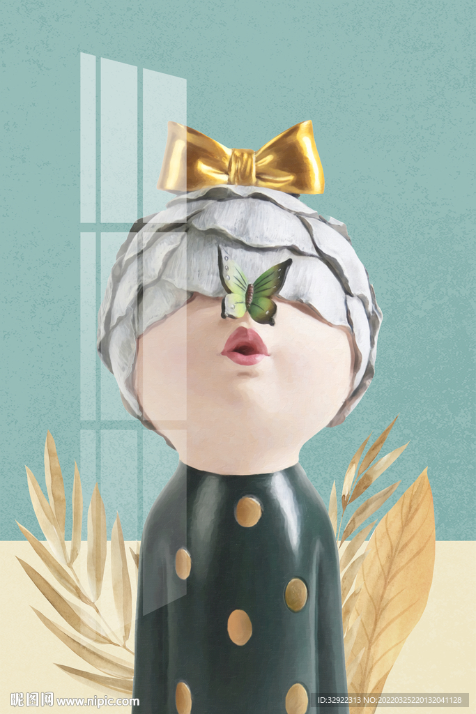 儿童房卡通娃娃装饰画