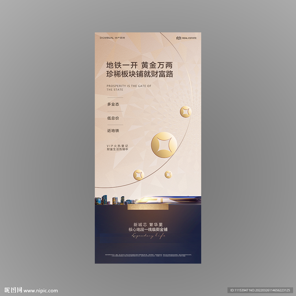 商业地产社区沿街商铺海报