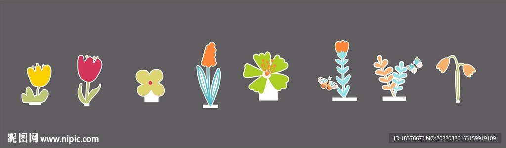 超市文艺风花朵春天异形立牌