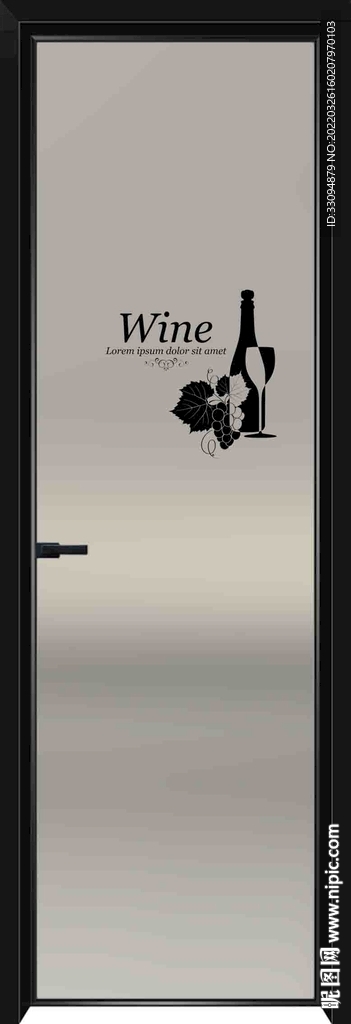 高清分层透明底彩釉玻璃门打印图