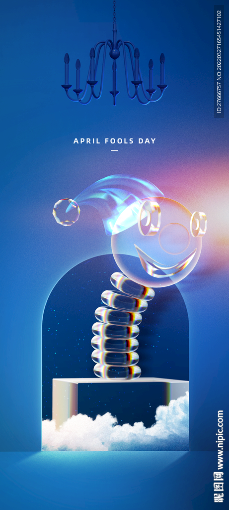 愚人节嗨皮酸性小丑海报